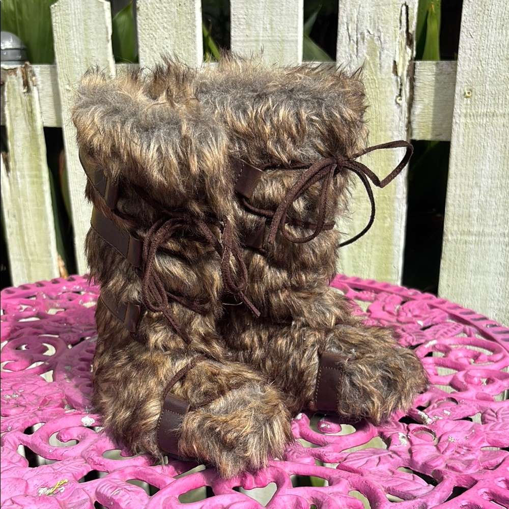 Toddler's Chewbaca Costume Faux Fur Lace-Up Boots